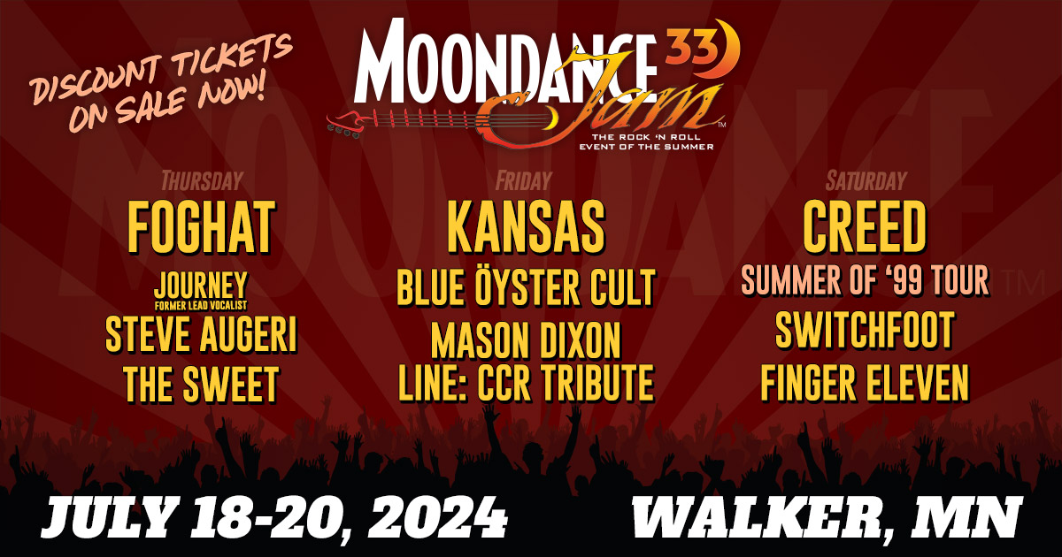 Moondance Events Rock Music Weekend - July 18-20, 2024 - Walker, MN